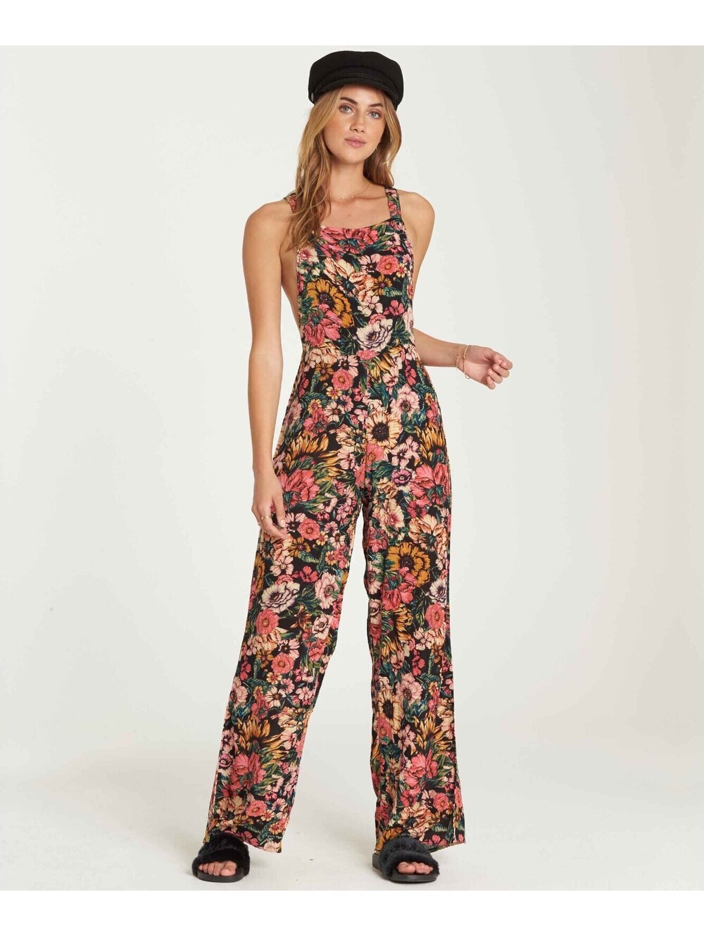 NWT Billabong “I’m Still Here” Large Floral Print Overalls - Beachy Coconut Girl